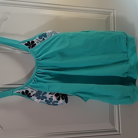 Women's Aqua Floral Swim Set - Picture 3 of 10